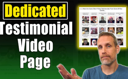 Dedicated Testimonial Video Page